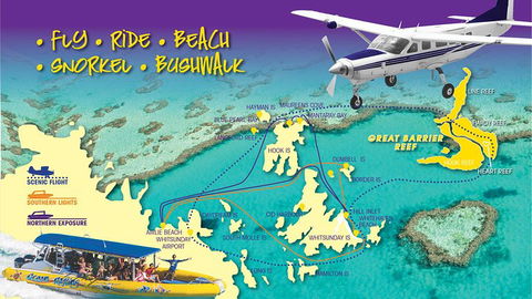 Scenic Flight - Great Barrier Reef, Heart Reef, Whitehaven Beach & Hill Inlet! - Surfers Paradise Gold Coast 0